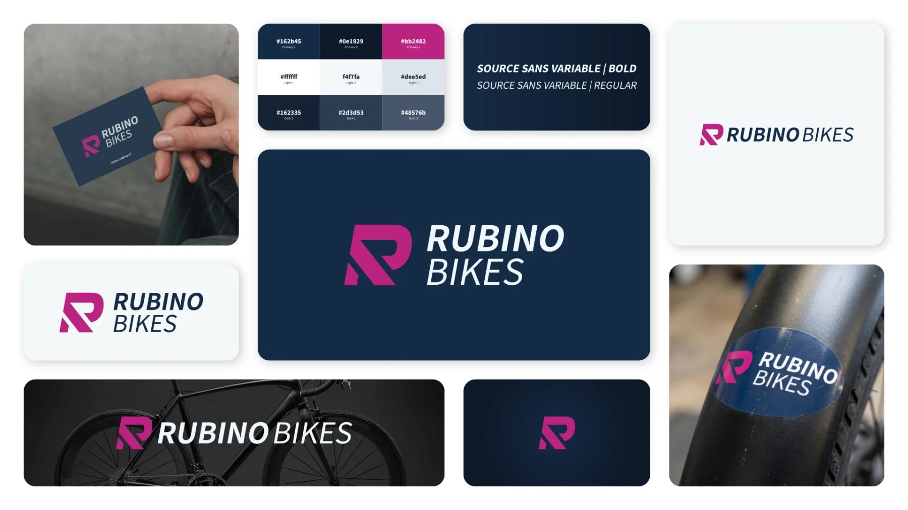 Het stijlbord: kaart, palet, typografie, logo en sticker
