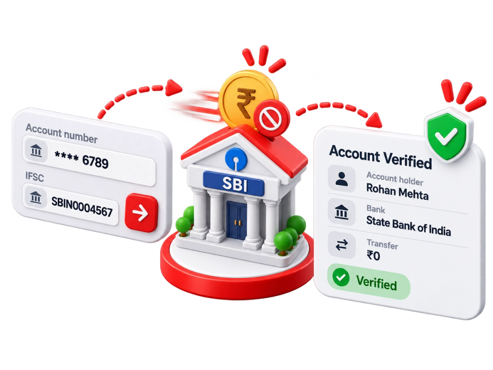 Bank Verification Pennyless illustration