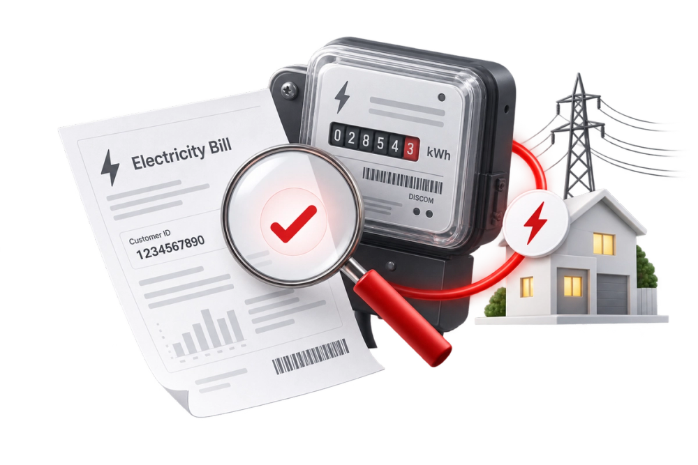 Illustration of a verified identity document representing the Electricity Bill Lookup API