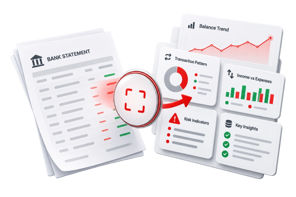 Illustration of a verified identity document representing the Bank Statement Analyzer API