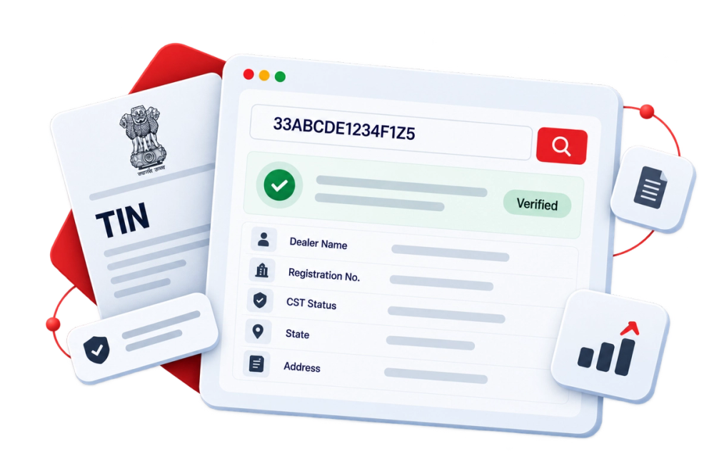 Illustration of a verified identity document representing the TIN Verification API
