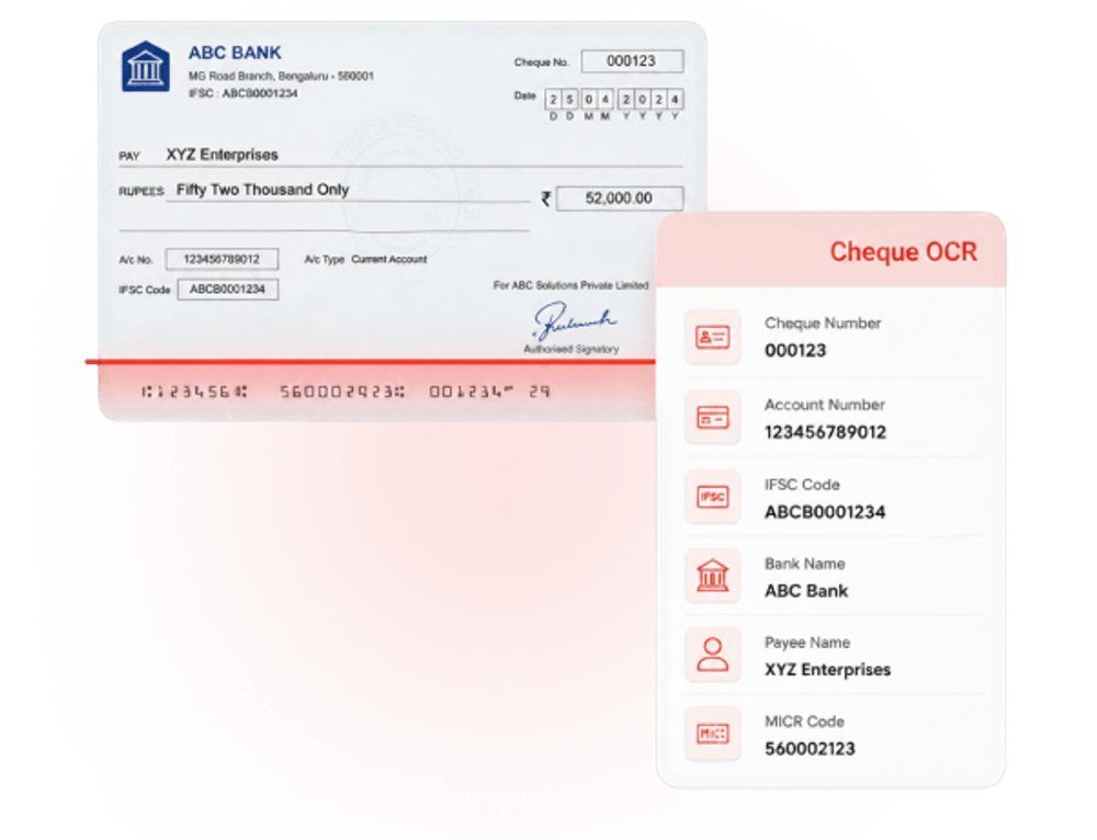 Cheque OCR illustration