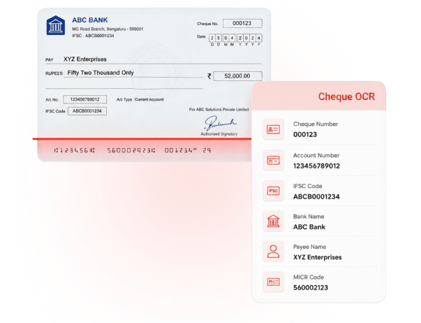 Cheque OCR illustration