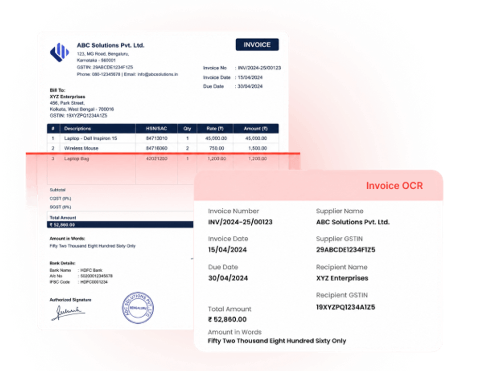Invoice OCR illustration