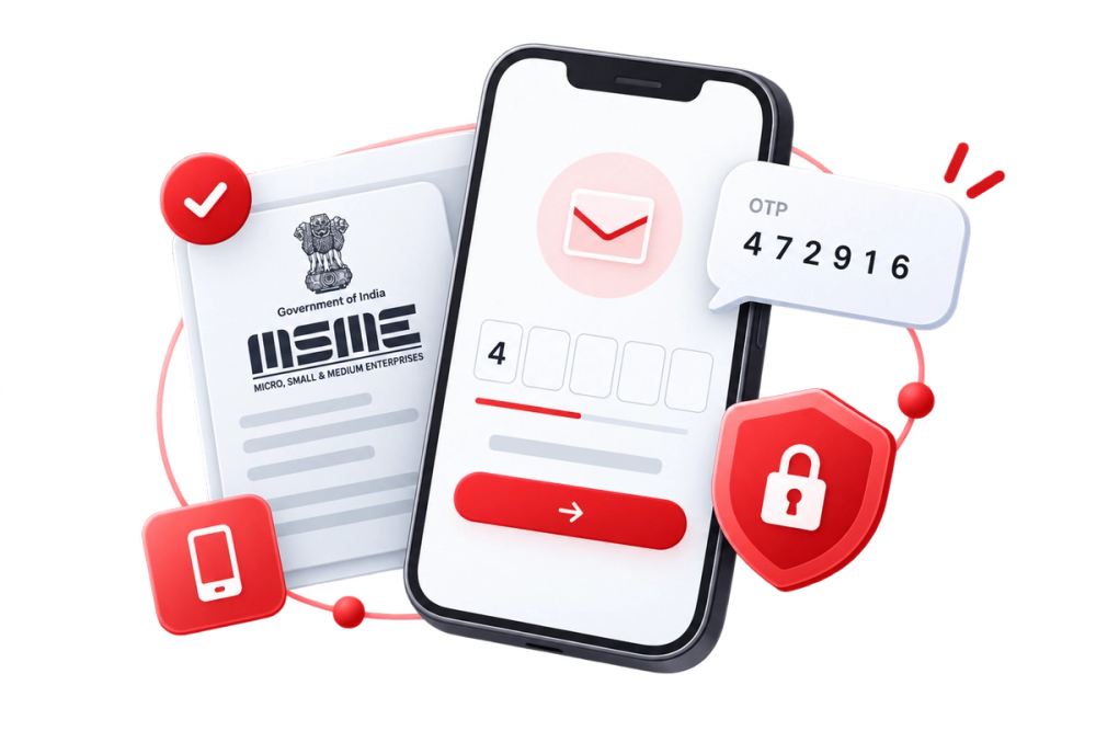 Illustration of a verified identity document representing the Udyam Verification Send OTP API