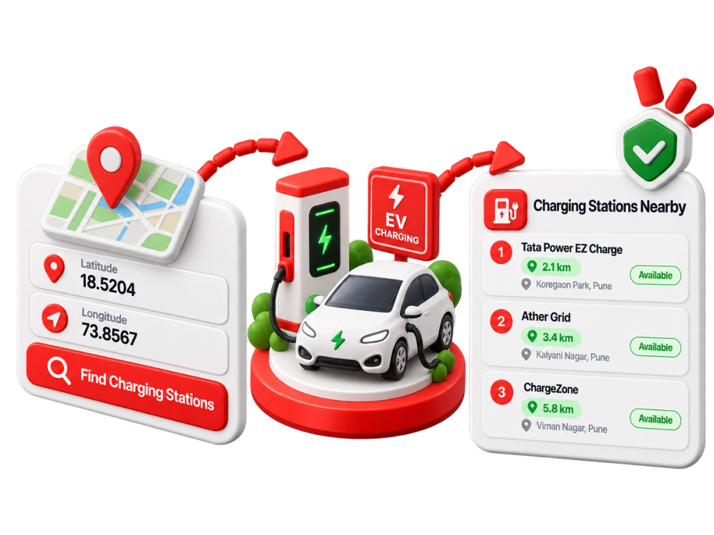 Illustration of a verified record representing the EV Station Search API