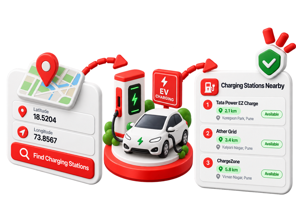 Illustration of a verified record representing the EV Station Search API