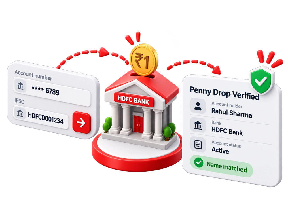 Bank Verification Penny Drop illustration