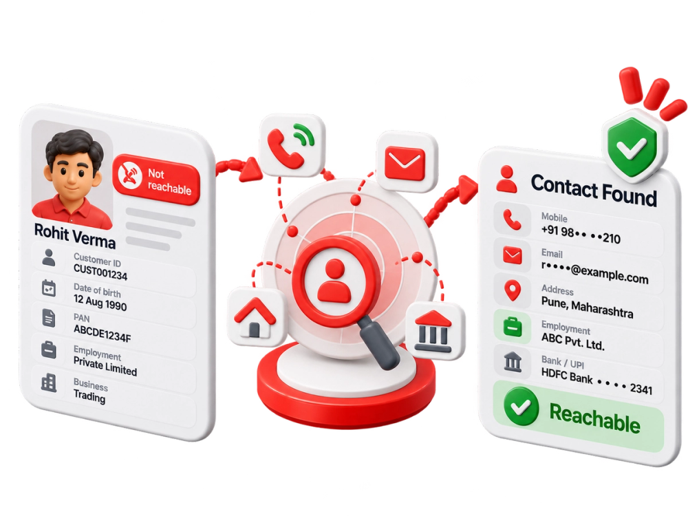 Illustration of a verified record representing the Skip Tracing API