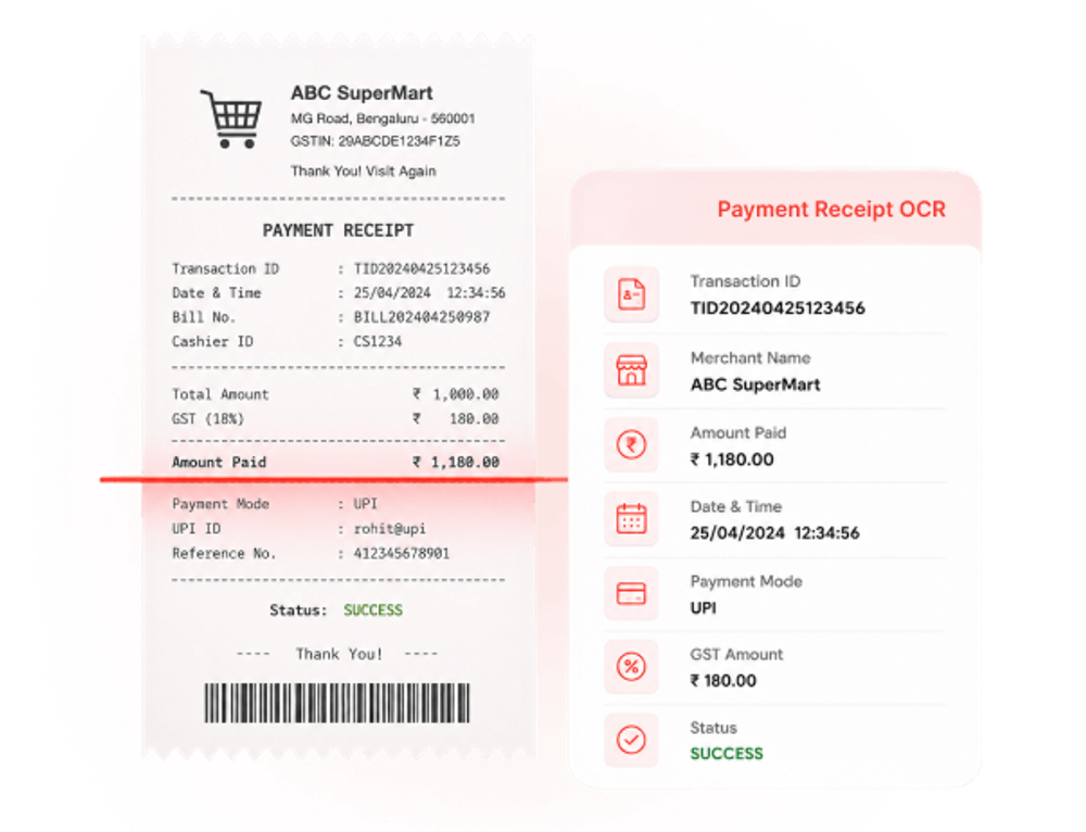 Mobile Invoice OCR illustration