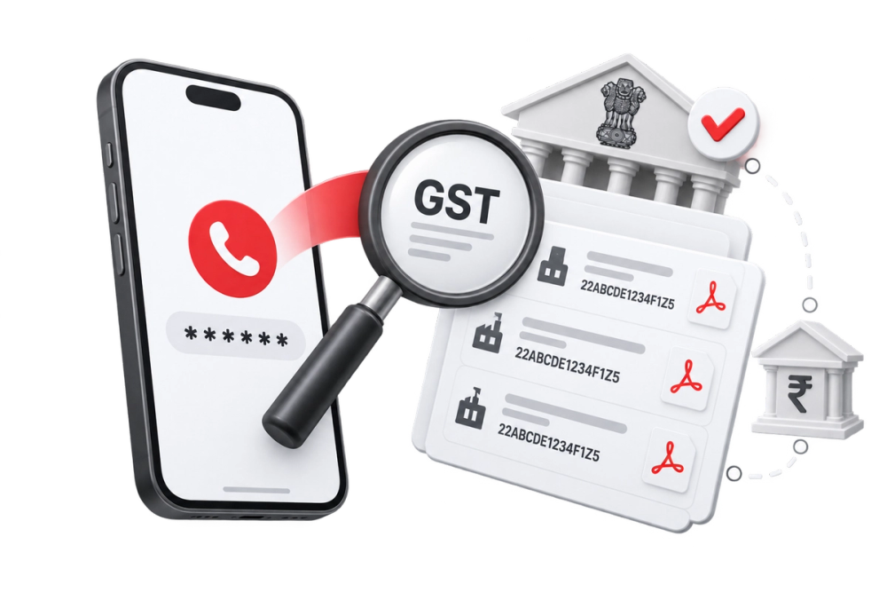 Illustration of a verified identity document representing the Mobile to GST API
