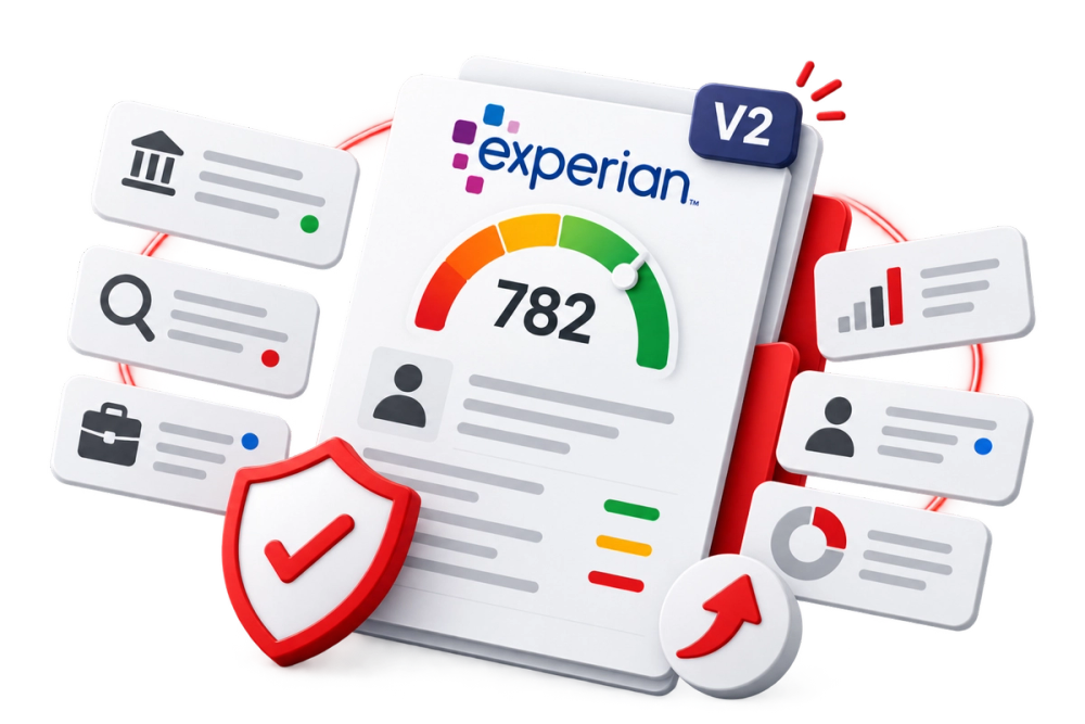 Illustration of a verified identity document representing the Credit Report Experian V2 API