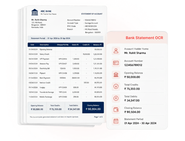 Bank Statement OCR illustration