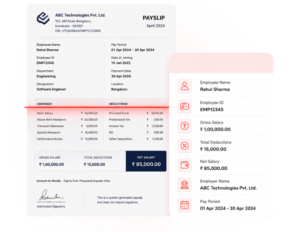 Salary Slip OCR illustration