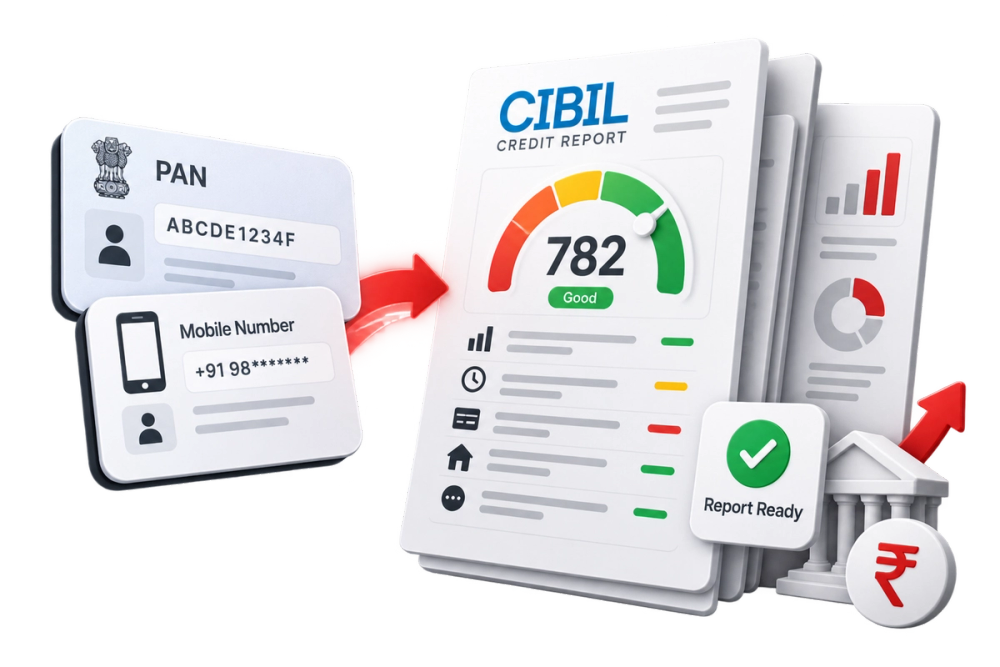 Illustration of a verified identity document representing the Credit Report CIBIL API