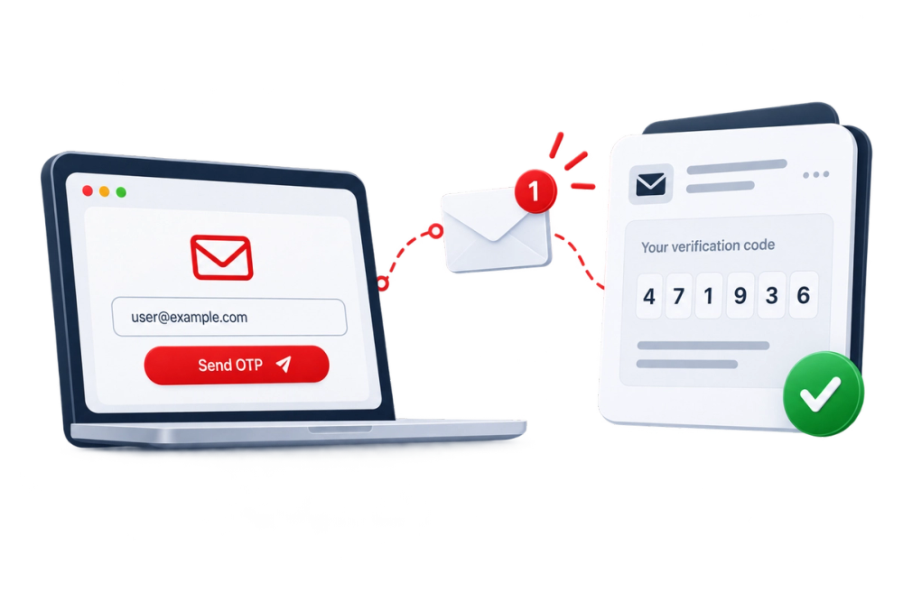 Illustration of a verified identity document representing the Email Verification Send OTP API
