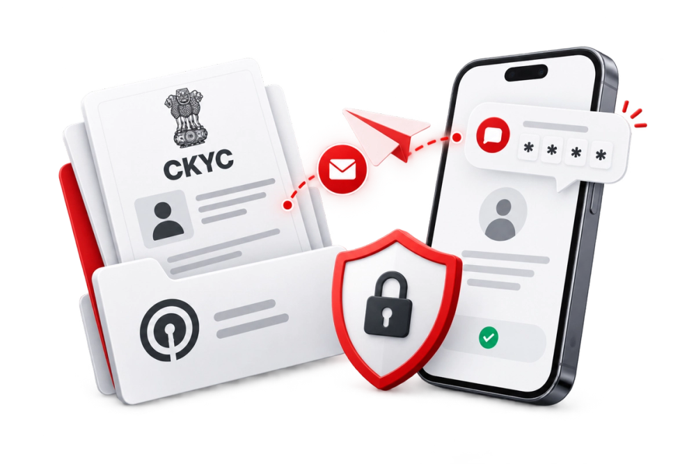 Illustration of a verified identity document representing the CKYC Generate OTP API