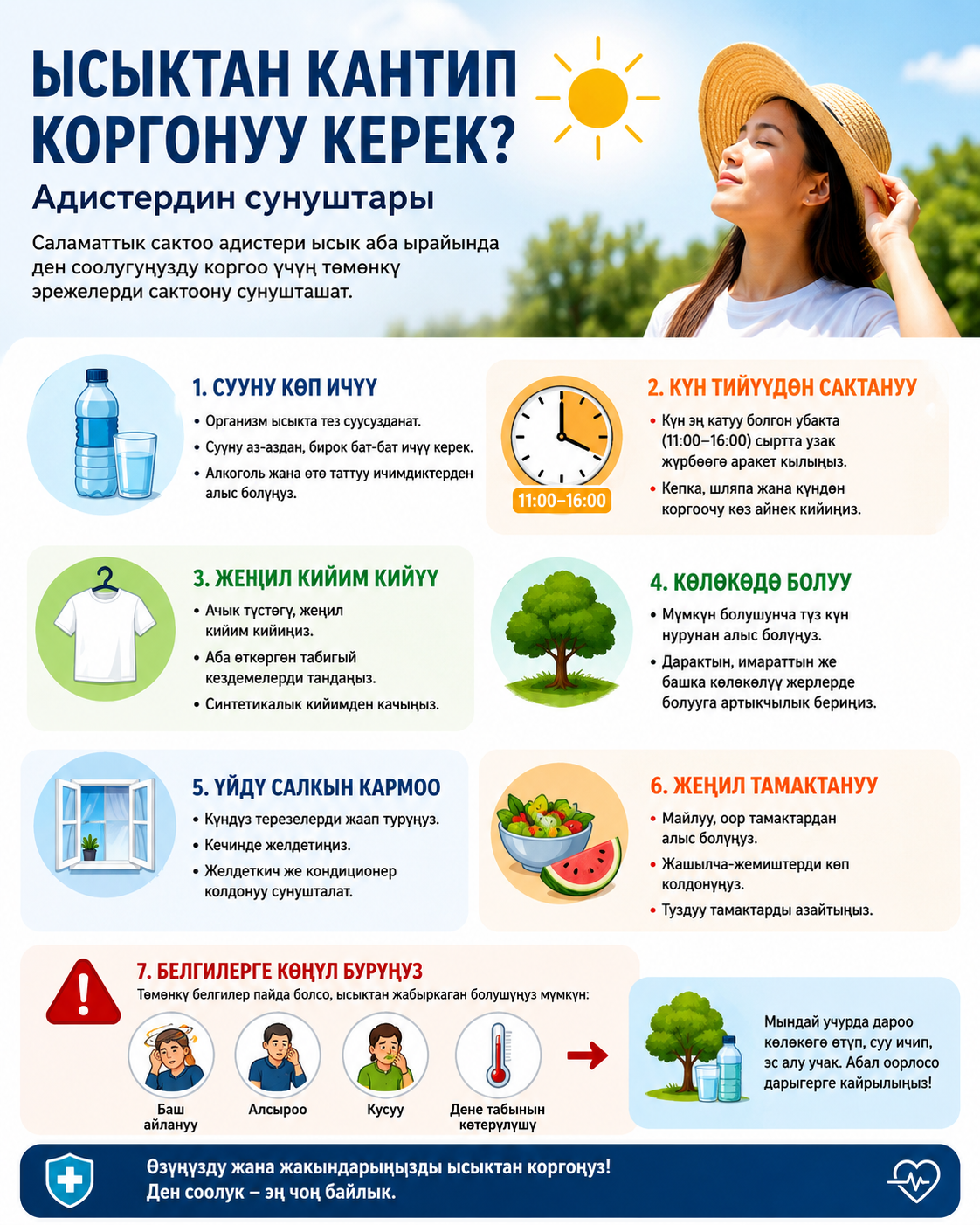 Адистердин сунушу: ысыктан кантип коргонуу керек?
