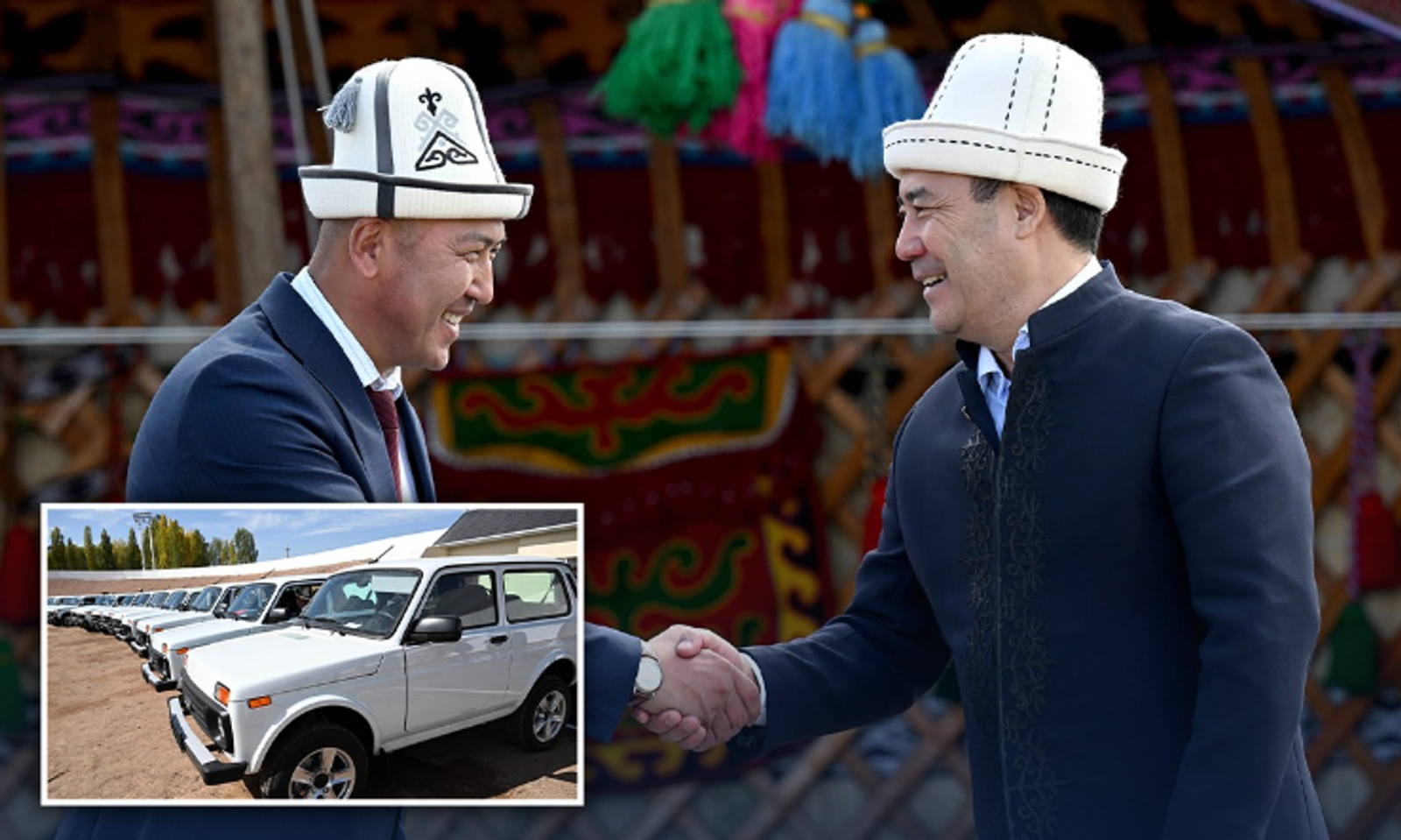 Президент Нарын облусунун 27 айыл өкмөтүнө кызматтык жаңы автоунааларды тапшырды