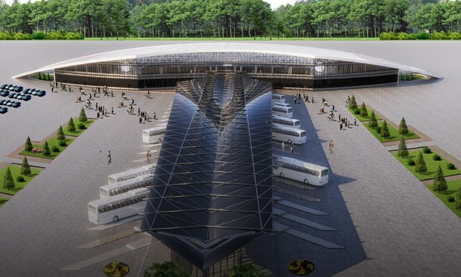 Бишкек шаарынын четинде курулуп жаткан 4 миң унаага ылайыктаган унаа токтотуучу жайы бар автобекет май айынын аягына чейин курулуп бүтөт