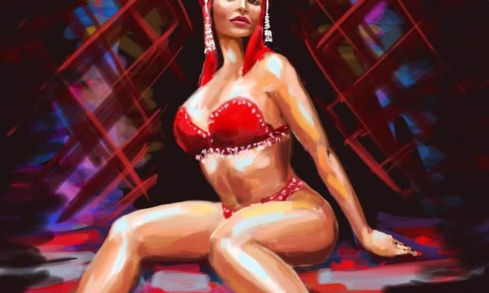 Тамеки чеккен жана ич кийимчен кыздын сүрөтү талкууда. Автор эмне дейт?