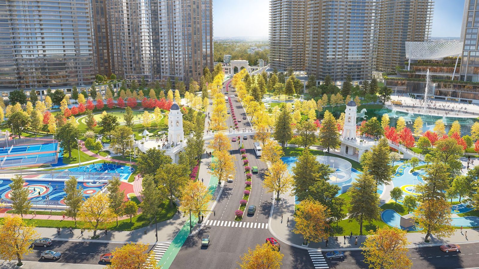 Главная дорога, ведущая в городской комплекс формата all-in-one Royal Central Park