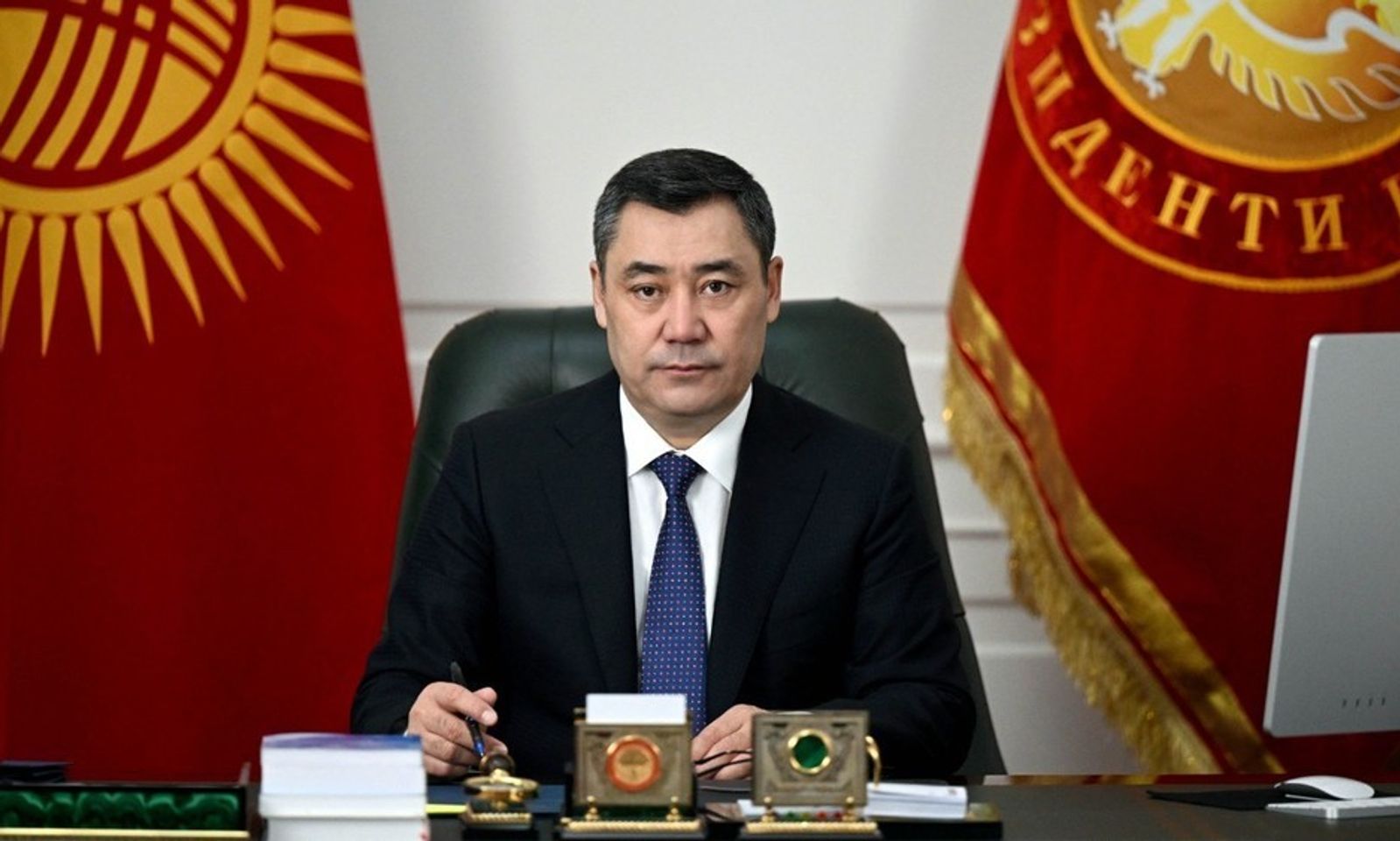 Президенти Садыр Жапаров бүгүн, 4-апрелде, Самарканд шаарында (Өзбекстан Республикасы) өтүп жаткан «Борбордук Азия глобалдык климаттык чакырыктар алдында: жалпы өркүндөп-өсүү үчүн биригүү» эл аралык форумуна катышты