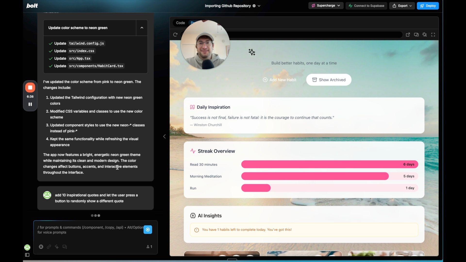 App example using Bolt starter