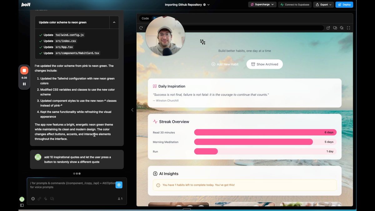 App example using Bolt starter