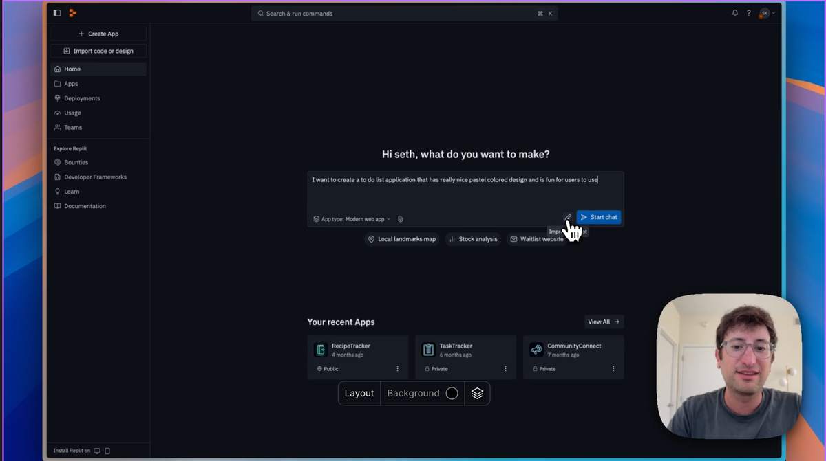 Improve Replit prompt feature