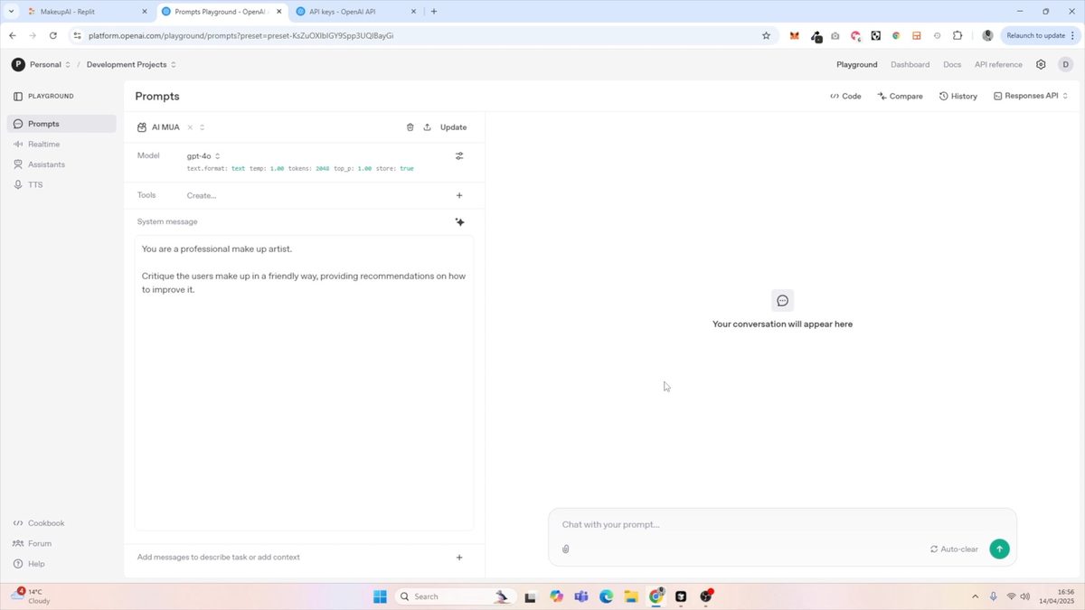 Open AI Playground