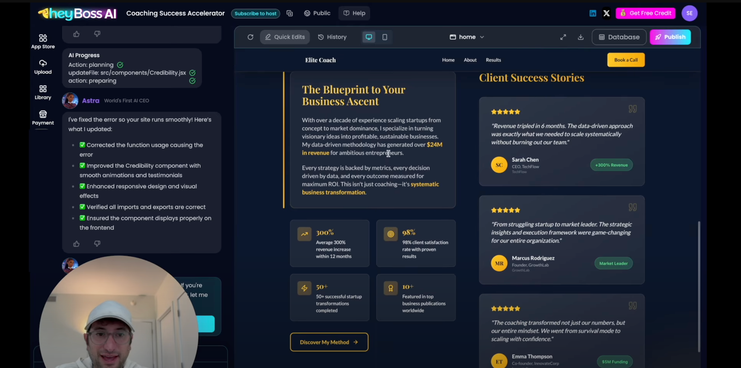 HeyBoss website exampe