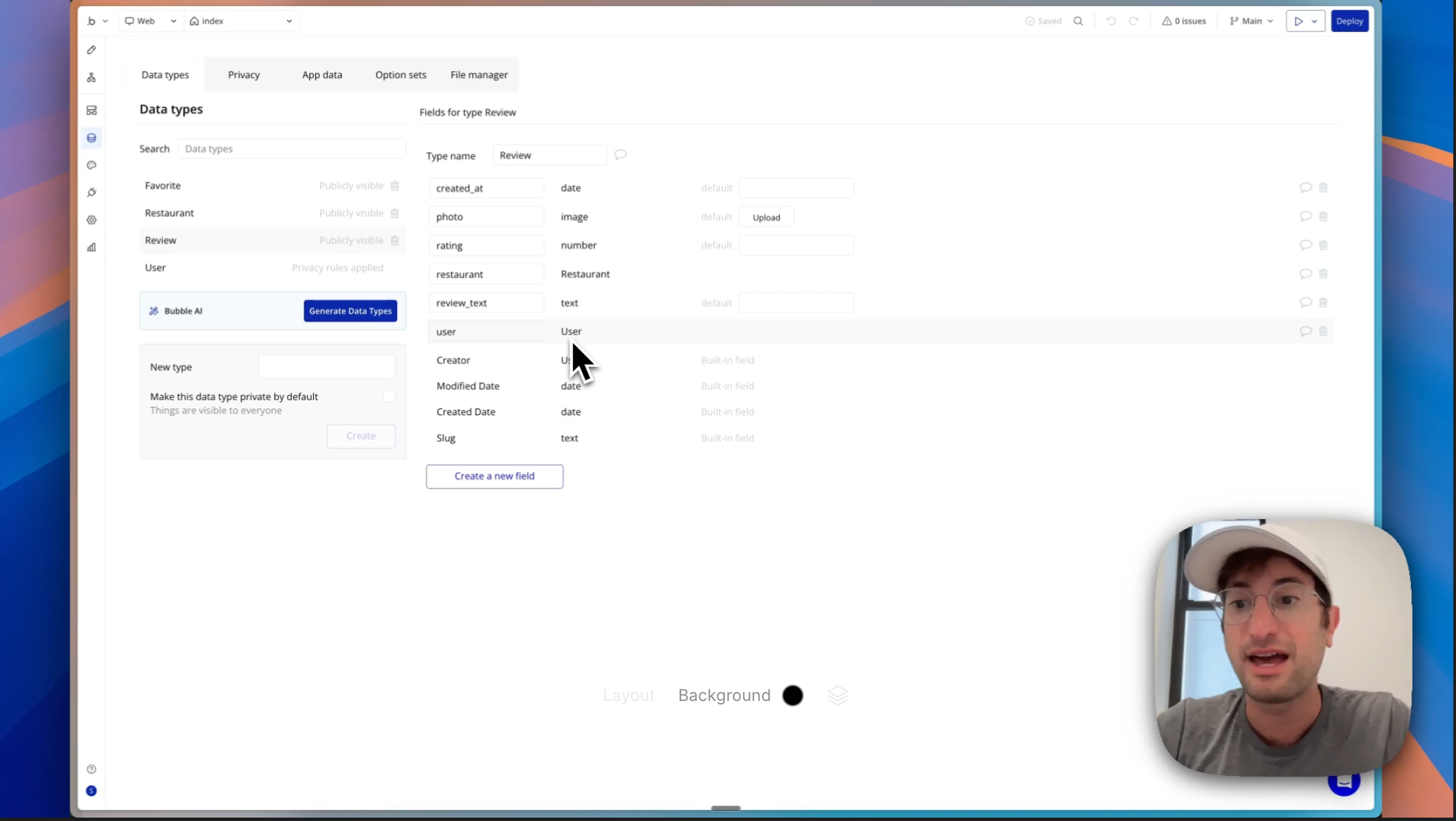 AI setting up the Database