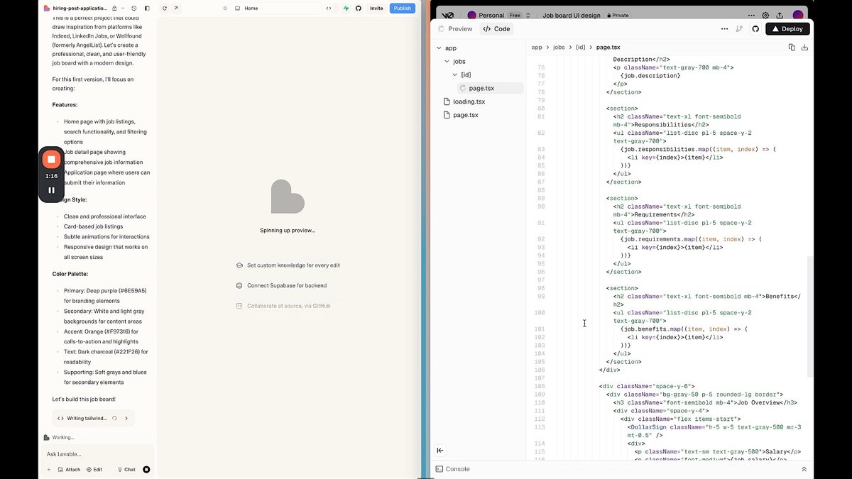 Lovable vs V0 initial prompt