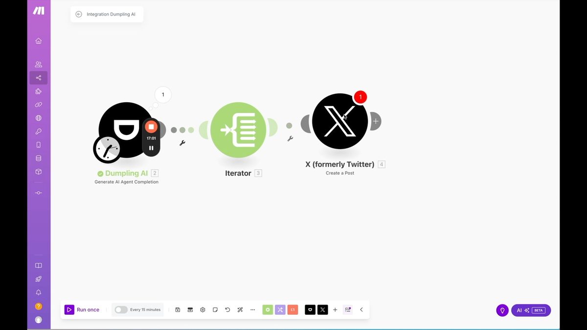 Automate the process using Make