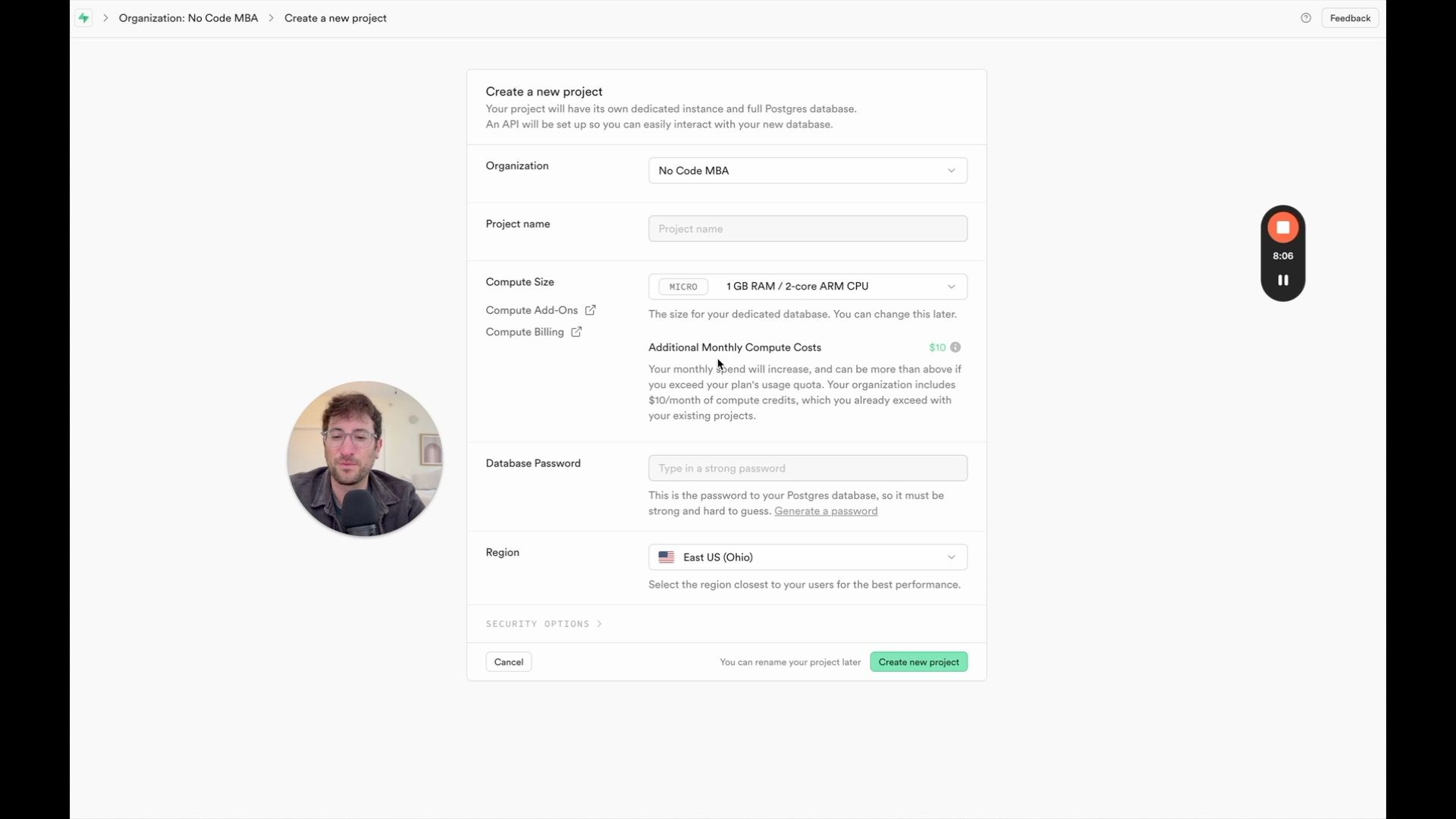 Supabase backend