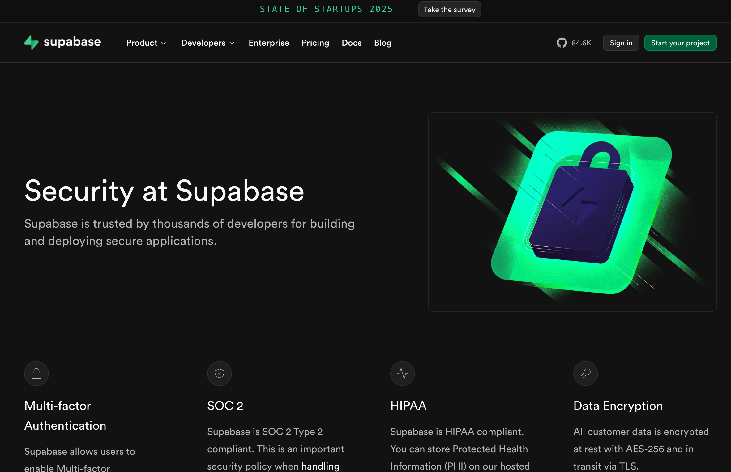 Supabase security