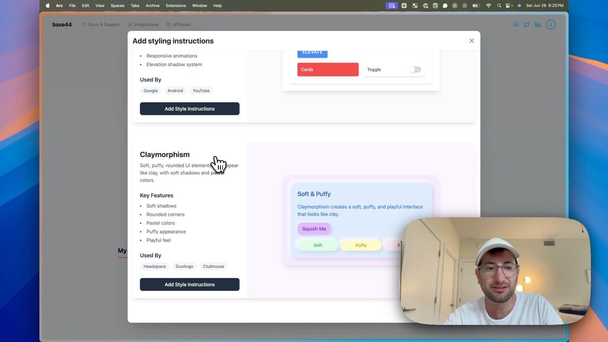 Base44 styling options