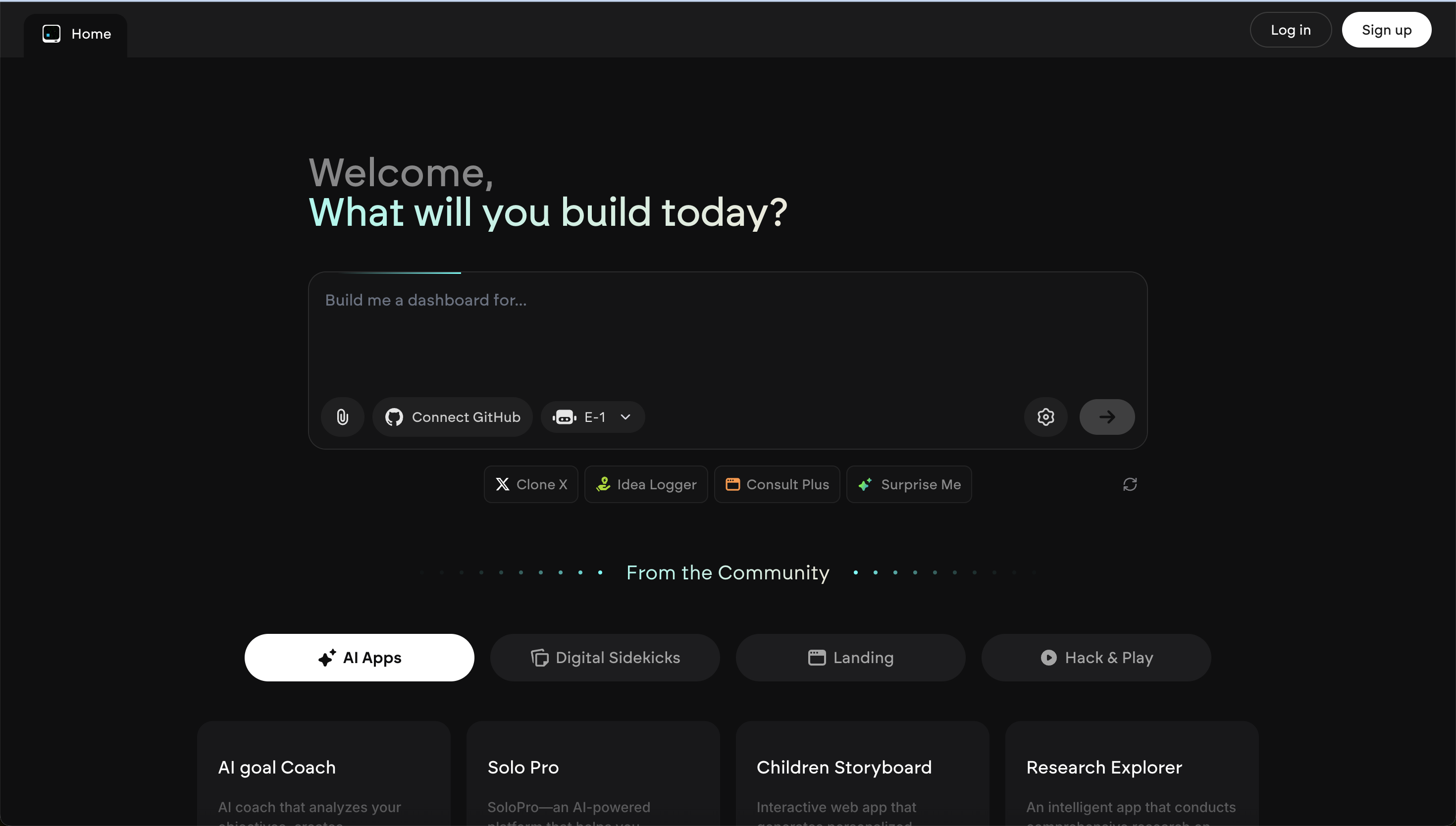 Emergent app builder