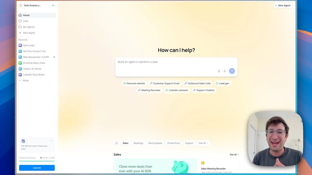 Lindy prompt-based AI agents