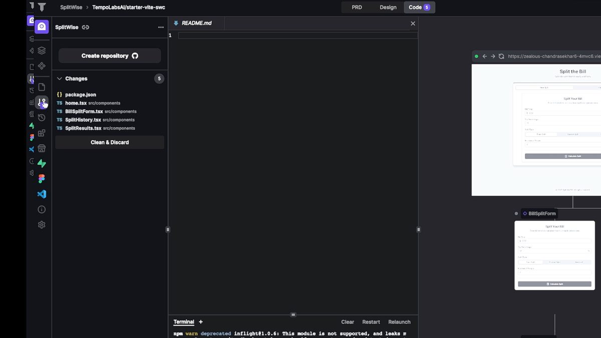 Github settings in Tempo