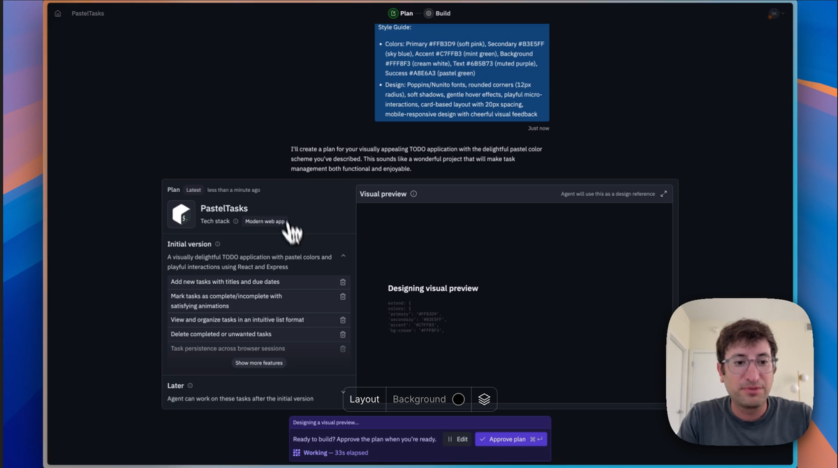Replit visual planner