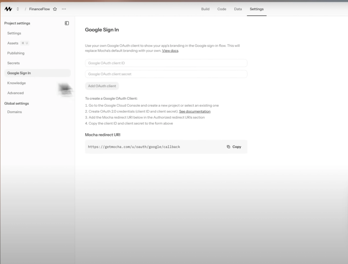 Google Auth Sign In
