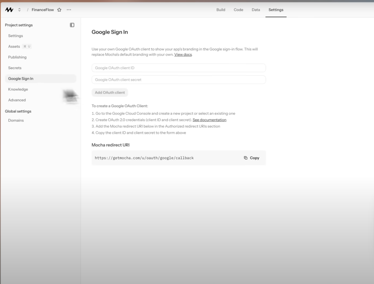 Google Auth Sign In