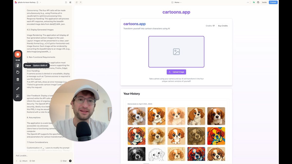 AI app example
