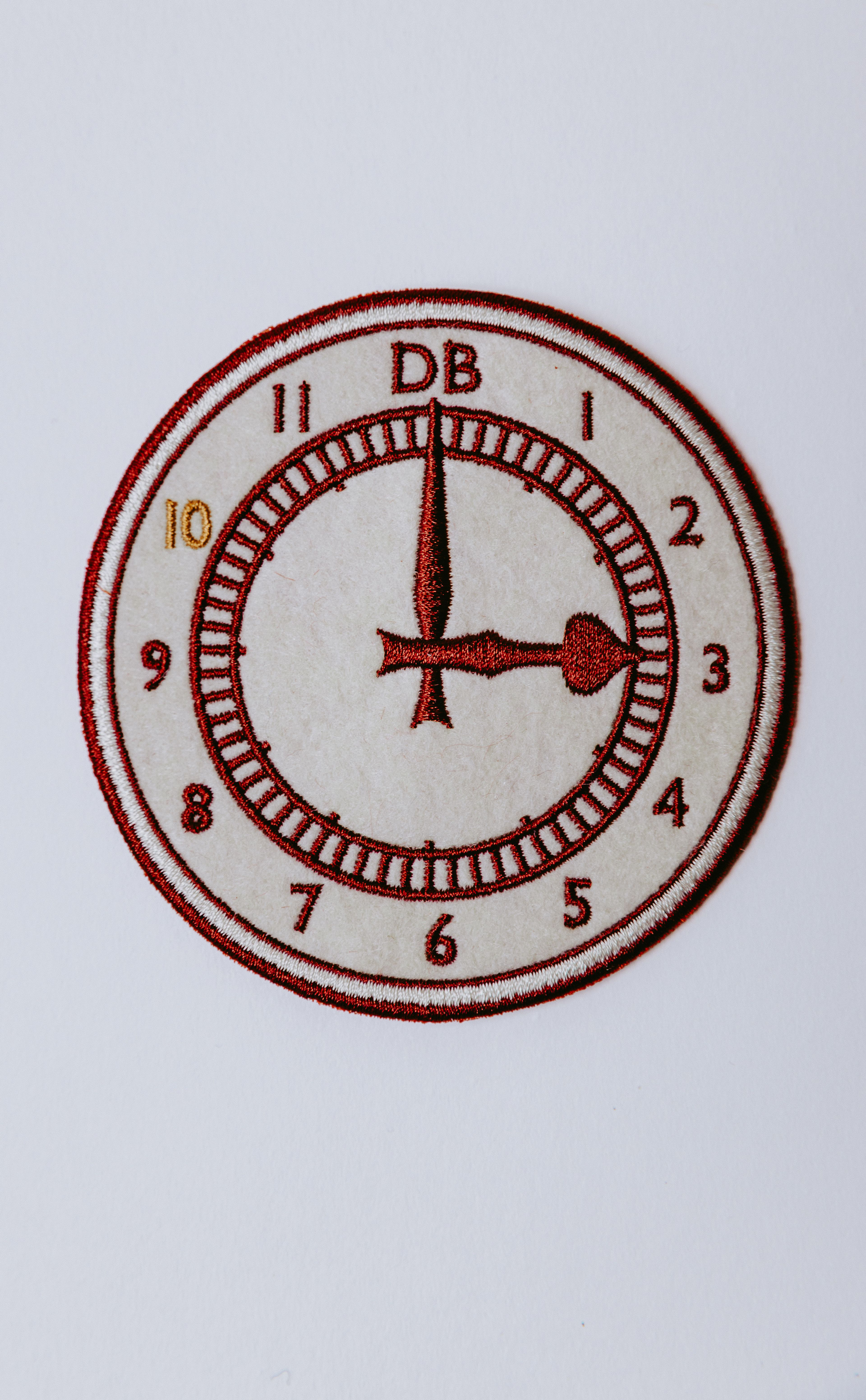 Photo of clock patch from jacket