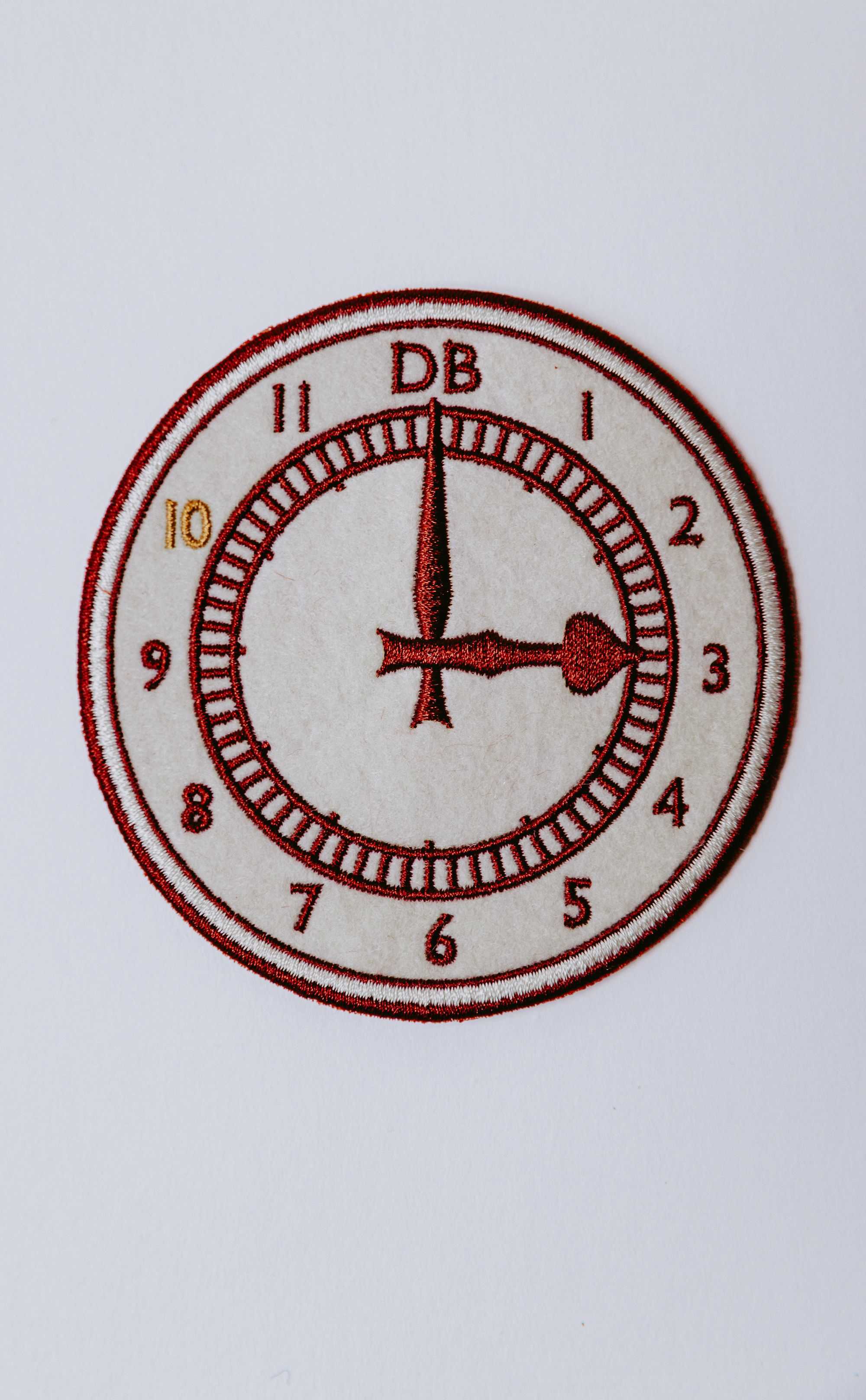 Photo of clock patch from jacket