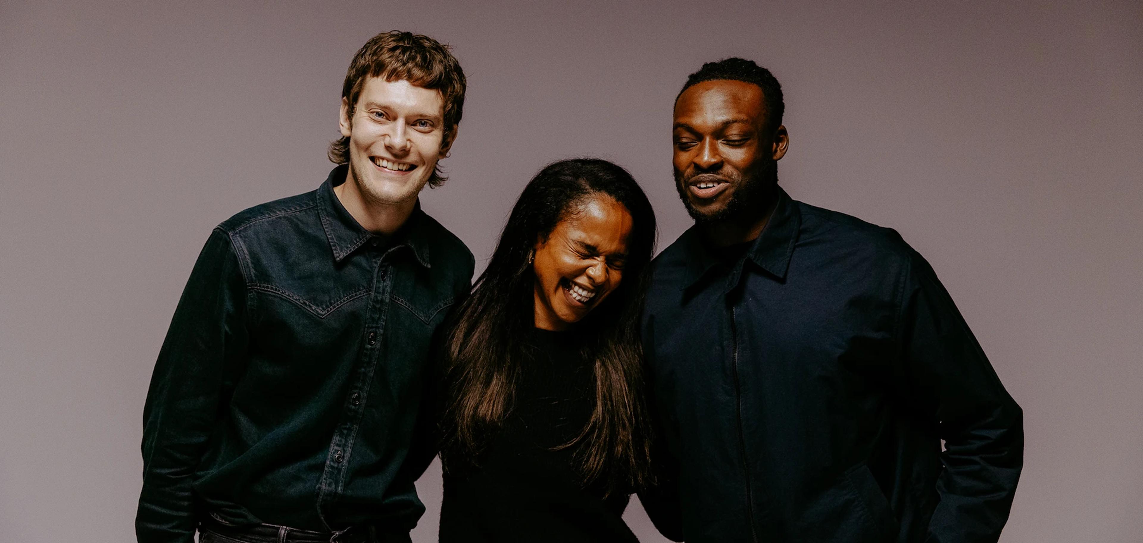 A group photo of Oli, Diya and Dafs.