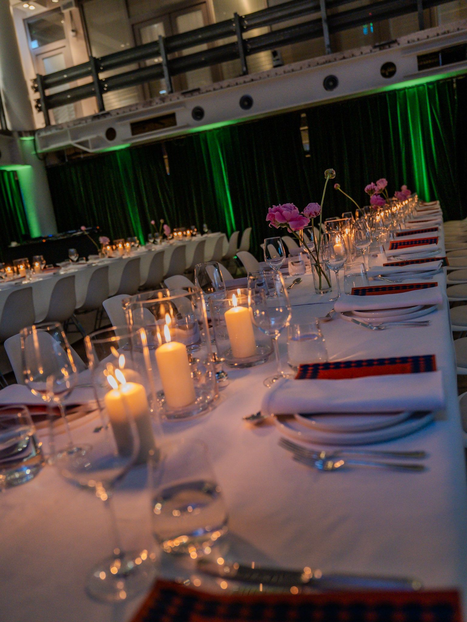 Dinner table set up