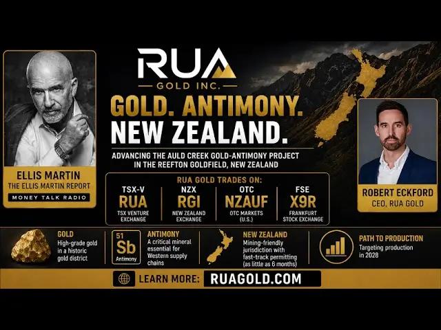 Robert Eckford, CEO von RUA Gold, spricht über das Gold-Antimon-Projekt Auld Creek in Neuseeland – $RUA